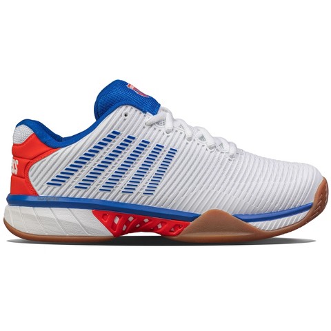 K-Swiss Men's Hypercourt Express 2 Indoor Tennis Shoe (White/Red) (9)