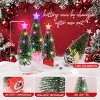 Mini Christmas Tree with Lights, 8 Pack Tabletop Christmas Tree with Lights - 2 of 4