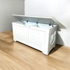 39.4" Top open Cat Litter Box Enclosure Furniture, Cat Washroom, Hidden Litter Box Cover, Hideaway Litter Box, Cat House, White - 2 of 4