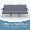 Hyleory 3-Seat Patio Accent Chair With Cushion,HDPE  Patio Sofa With Loose Cushion - 4 of 4