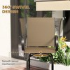 Outdoor Bar Stools Set of 2, 360 Degree Swivel Bar Height Chairs, 26.75" x 29.5" x 48.5" - 4 of 4