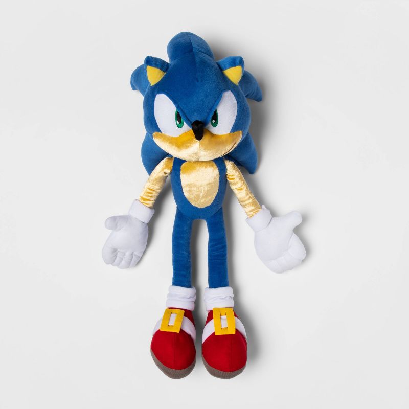 Sonic the Hedgehog Speed Unlimited Accent Kids&#39; Pillow Buddy Blue/Yellow, 1 of 11