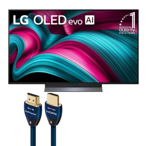 LG LG OLED48C5PUA 48 Inch 4K OLED evo C5 Smart TV with AudioQuest SKY 3m HDMI Cable - 1 of 4