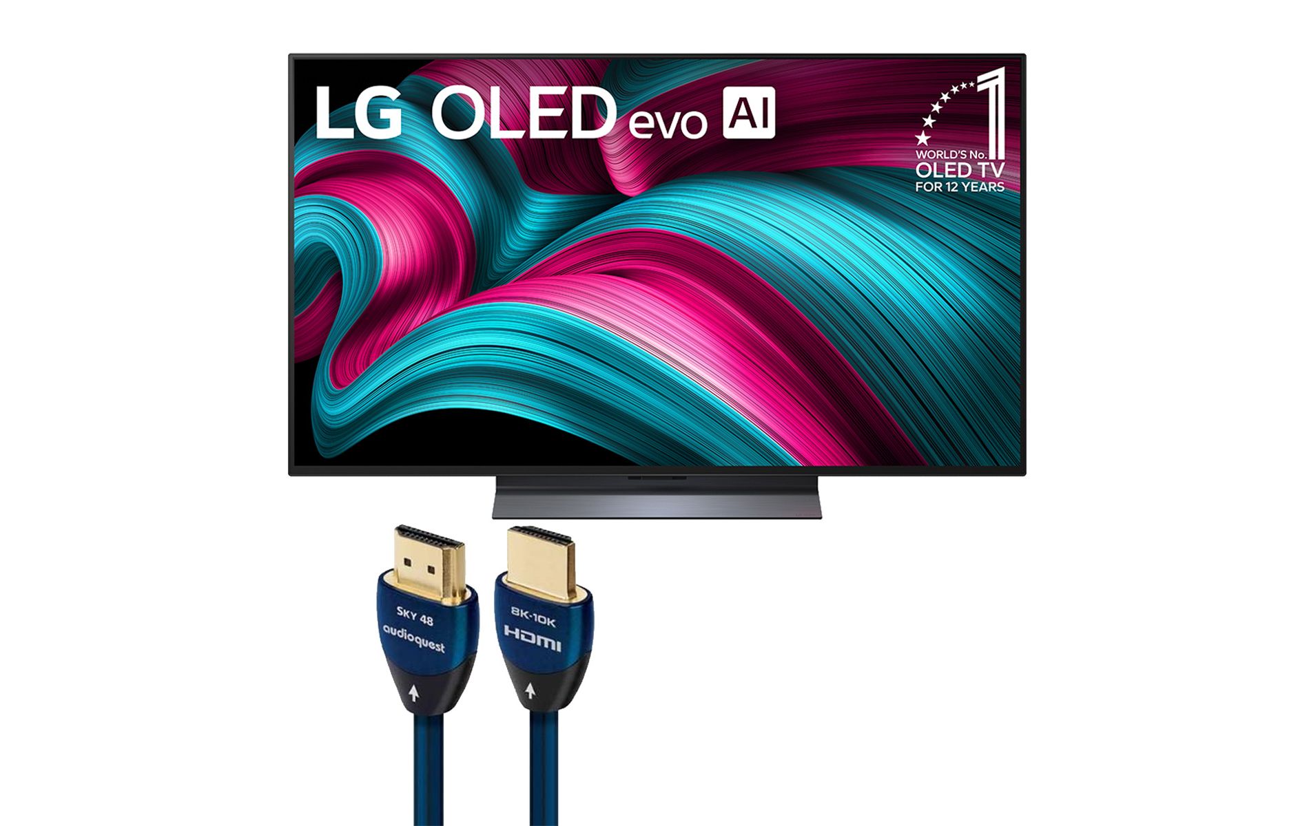 LG OLED48C5PUA 48 Inch 4K OLED evo C5 Smart TV with AudioQuest SKY 3m HDMI Cable