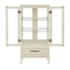 FONTOI Vintage Curio Display Cabinet, Antique Showcase, 2 Doors and 1 Drawer Cabinet for Collections, for Office, Antique White, 11.81"*51.58"*25.98" - 2 of 4