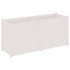 vidaXL Planter Outdoor Patio Raised Garden Bed Flower Box Solid Wood Pine White 2 pcs - 2 of 4