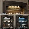 72in Tall Buffet Bar Cabinet with LED Lights, Microwave Stand, Wine Rack and Glass Shelf, Farmhouse Kitchen Sideboard Coffee Hutch - 4 of 4