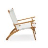 Balkene Home Walker Outdoor Folding Chair All Weather Lounging Chair Portable Seating Solid Acacia Wood - Ivory - 4 of 4