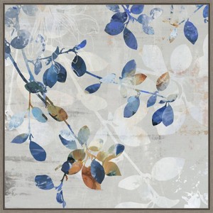 22" x 22" Golden Blue II by Asia Jensen Framed Canvas Wall Art Print - Amanti Art - 1 of 4