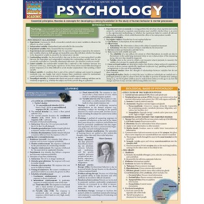 Psychology - (Quick Study: Academic) by  Barcharts Inc (Poster)