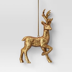 Christmas Resin Gold Reindeer Ornament - Wondershop™ - 1 of 3
