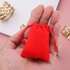 Unique Bargains Mini Smooth Soft Christmas Satin Bags with Drawstring 20 Pcs - 4 of 4
