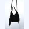 VALS - Black Suede Leather Shoulder Bag (Women) black suede standart - 2 of 4