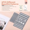 Saviland 4-Pc Stamping Plates Set: French Tip & Wave Steel Art Templates - Professional Nail Design System. (4-Plates) - 2 of 4