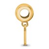 Black Bow Jewelry 14k Yellow Gold Plated Sterling Silver New York Rangers NHL Bead Charm - 3 of 4