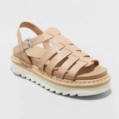 target white platform sandals