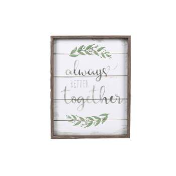 18" x 23.5" Always Together MDF Wall Sign Panel White - Prinz
