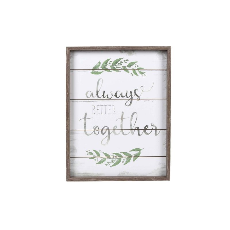 18&#34; x 23.5&#34; Always Together MDF Wall Sign Panel White - Prinz, 1 of 6