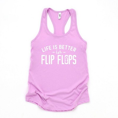Simply Sage Market Women's Life Is Better In Flip Flops Graphic Racerback Tank