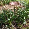 Sunnydaze Outdoor Hand-Hammered Standing Bird Bath or Bird Feeder with Stake - Copper - 33" H - 2 of 4