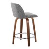 24" Mid-Century Modern Swivel Fixed-Height Counter Stool Set of 2 - 4 of 4