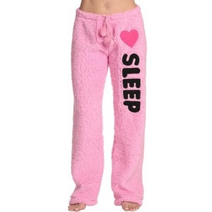 Just Love Womens Plush Faux Sherling Soft Pajama Pants - PJ Bottoms Sleepwear - 1 of 3