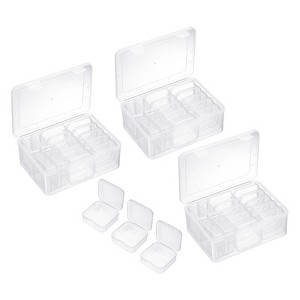 Unique Bargains PP Bead Craft Jewelry Storage Organizing Boxes with Hinged Lid 6.5" x 5" - 1 of 4