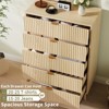 Fluted Dresser for Bedroom Wood Tall Dresser Storage Organizer, Modern Bedroom Chest with Deep Storage 5 Drawers Wood - 3 of 4