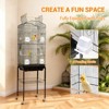 Heavy-Duty Open-Top Bird Cage – Detachable Rolling Stand, Hanging & Storage Shelf | Playtop Pet House for Medium/Small Parrots - 3 of 4