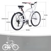 Infurnic Bicycles, 7 Speed Bicycles, Beach Cruiser Bike with Wide Wheels, Silver, 69.29"*28.32"*43.2" - 3 of 4