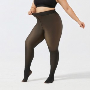 Anna-Kaci Women’s Fleece-Lined Bare-Legs Pantyhose with Soft Stretch Waistband and Skin-Transparent Effect - 1 of 4