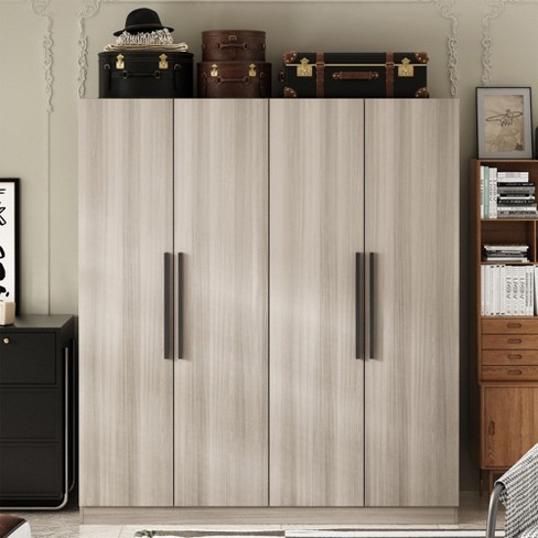 Famapy Modern 4-Doors Armoire Bedroom Storage Wardrobe - image 1 of 4