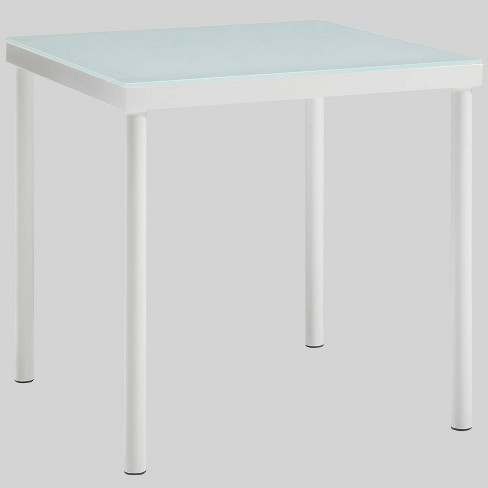 Harmony Aluminum Outdoor Patio Side Table White Modway Target