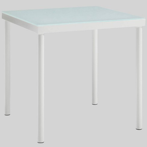 Harmony Aluminum Outdoor Patio Side Table White Modway Target