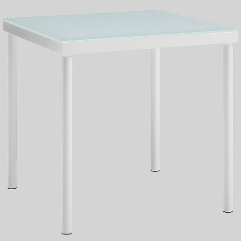 Harmony Aluminum Outdoor Patio Side Table White Modway Target - White Outdoor Patio Side Tables