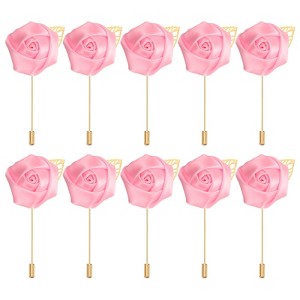Unique Bargains Pocket Handmade Flower Lapel Pin Boutonnieres for Wedding party 24 Pcs - 1 of 4