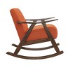 Fabric Upholstered Rocking Chair with Cushion Seat and Back, Attached Cushions, Foam Padding and Solid Wood Frame - 3 of 4