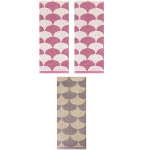 REGALWOVEN 3 Pack Geometric Pattern Soft Absorbent Cotton Hand Towels for Bathroom 13" x 29" - 1 of 4