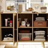 Famapy Boho - Inspired Storage Cabinet with Rattan - Woven Doors and Gold Handles - Versatile for Bedroom, Study, Restaurant & Living Room - 3 of 4
