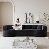 Okak Modern Oversized Curved Sectional Floor Futon Sofa for Living Room Bedroom,Memory Foam Rest Sofa with Comfy Backrest & Pillows - 2 of 4