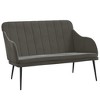 vidaXL Bench Dark Gray 43.3 in.x29.9 in.x31.5 in. Velvet - 2 of 4