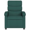 vidaXL Dark Green Fabric Recliner Chair-Adjustable Lounge Seating for Elderly, Thick Padding, Side Pocket, Wood & Metal Frame, Manual Recline - 3 of 4