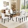 7-Piece Dining Set with Glass Table and 6 Armless Chairs - 2 of 4
