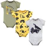 Hudson Baby Infant Boys Cotton Bodysuits, Construction Trucks