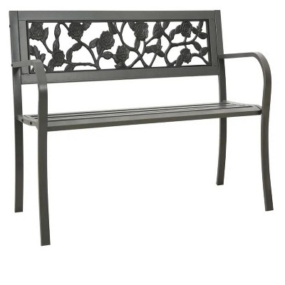 Patio Bench 49.2" Steel Gray