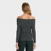 Women's Long Sleeve Off the Shoulder Pullover Sweater - A New Day™ - 2 of 3