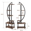 6 TierTall Plant Stand Shelf with Drawers, Half Moon Tiered Plants Shelf Rack for Garden, Indoor Metal Plant Stands, Circle Tiered Display Holder - 2 of 4