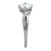 Slickblue Women's Stainless Steel Pave Ring with 6.6mm Square-Cut Clear CZ, Polished Silver Finish, size 5–10 - 4 of 4