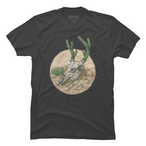 Men's Design By Humans Deer Cactus 2 By kelelowor T-Shirt - 1 of 4