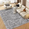 coucheta Multi-size Washable Retro Floral Accent Area Rugs, Vintage Foldable Non Slip Easy Care Carpet, for Living Room, Kitchen, Dining, Bedroom - 3 of 4